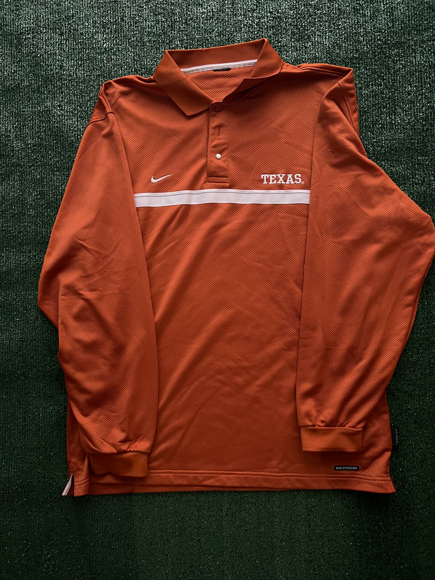 Nike Orange Texas Long Sleeve Polo Orange (XXL)