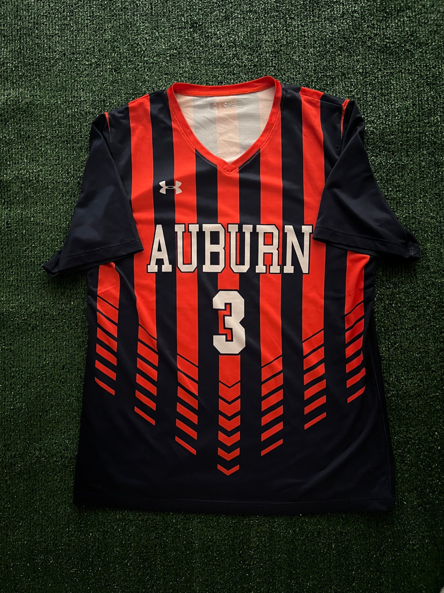 Under Armour Blue & Orange Auburn Jersey (Small)