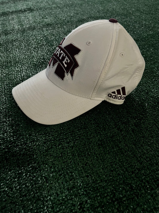 Adidas White and Crimson MS State Cap