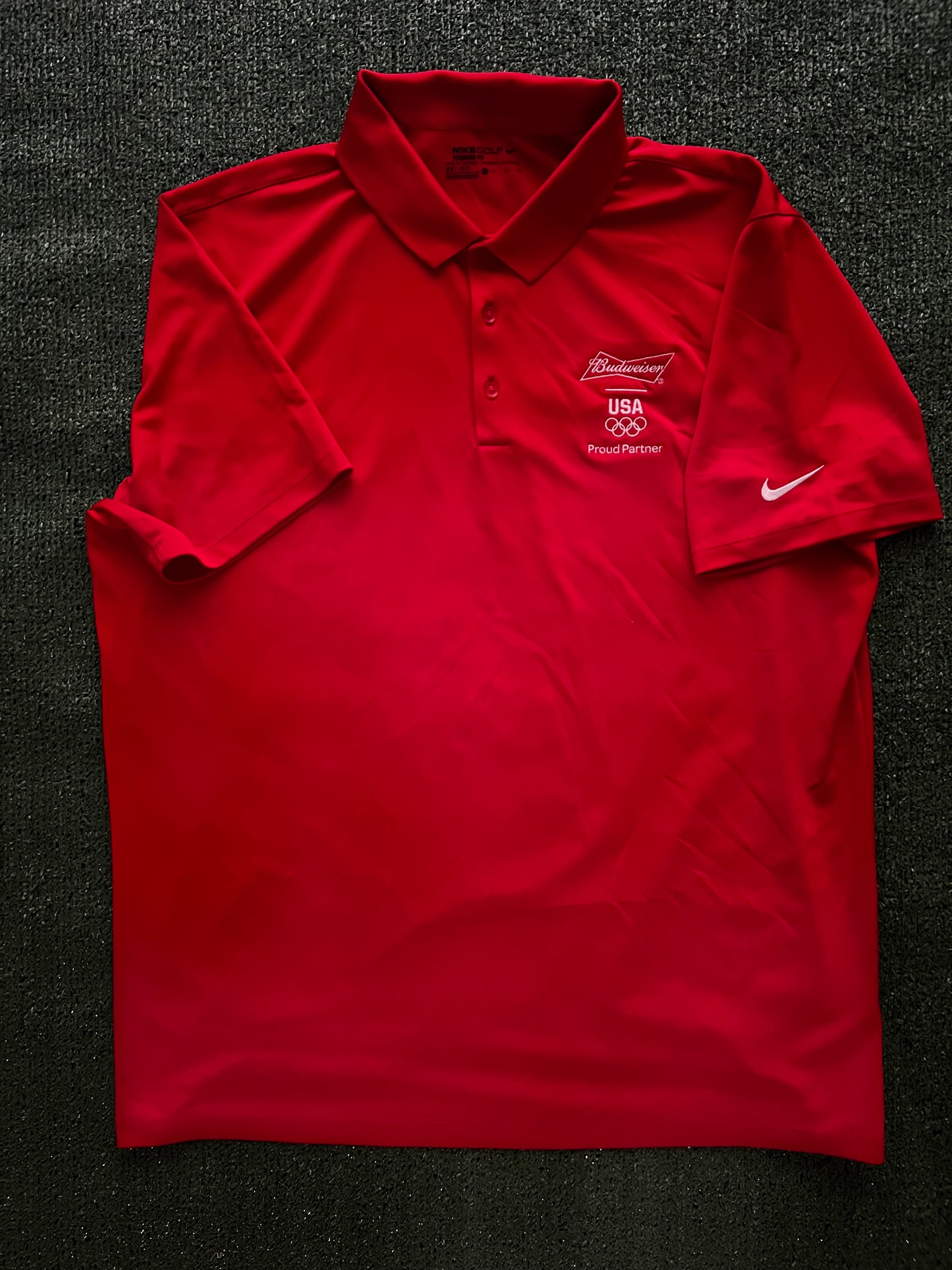 Nike Red Budweiser Polo Shirt (XL)