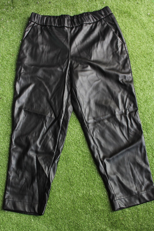 Black leather capri pants. A New Day (Large)