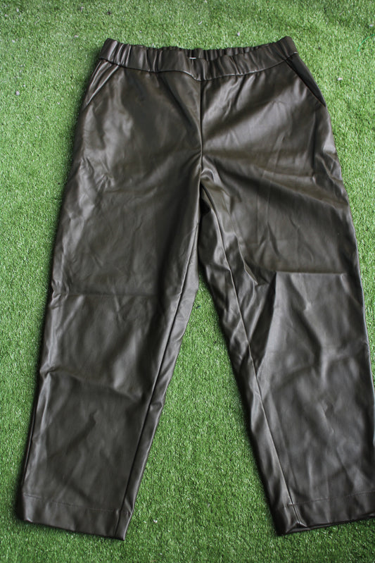 Green leather capri pants. A New Day. (Large)