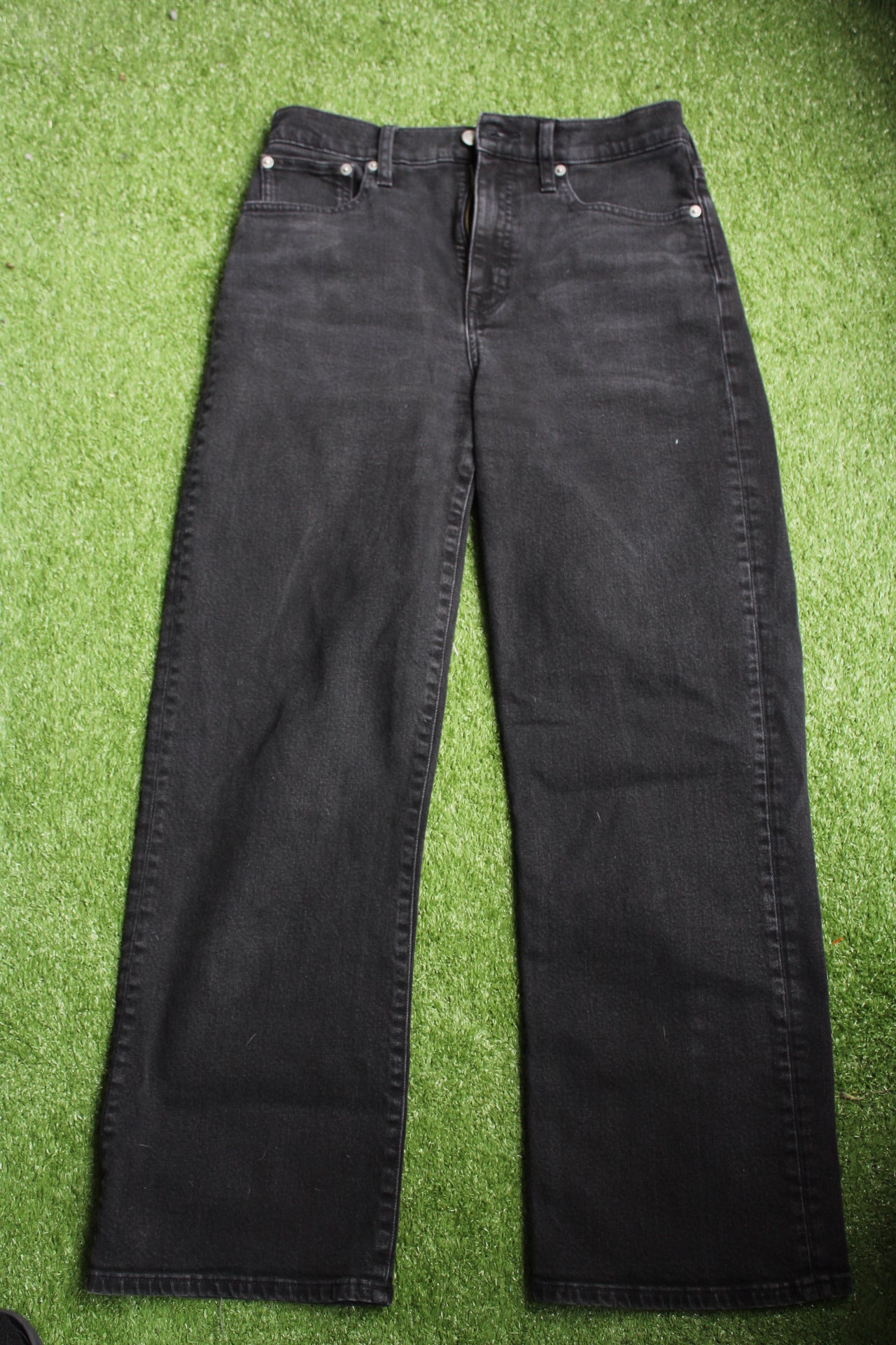 Black J. Crew denim pants (28 Tall) (Slim, Wide Leg)
