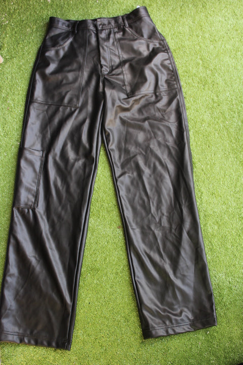 Black leather pants. Zara. (Medium)