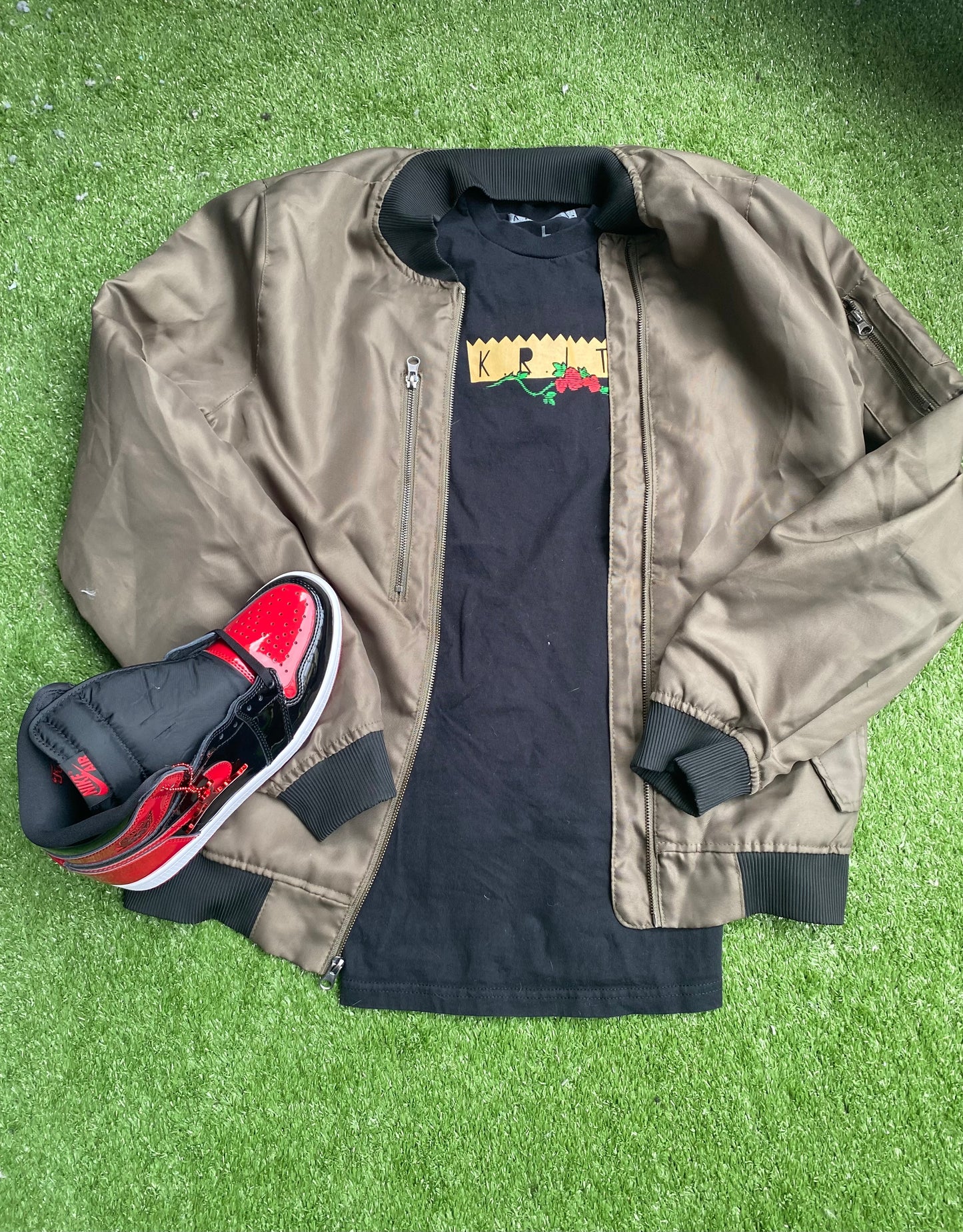Green Bomber Jacket (Medium)