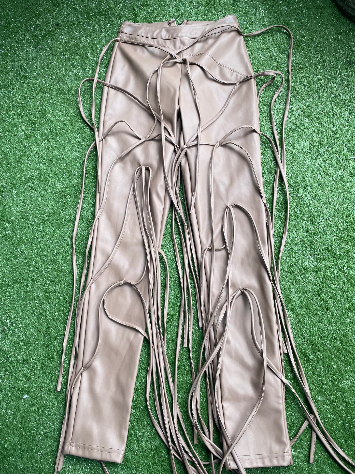 Fringe Leather Pants (XS)